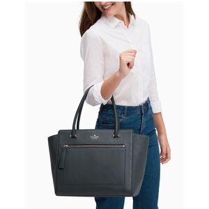 Kate Spade Charcoal Leather Tote
